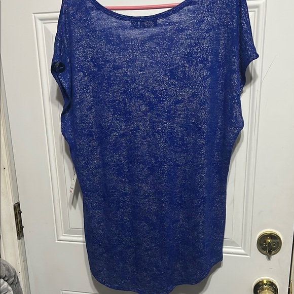 a.n.a Blue and Silver Short Sleeve Tee - Picture 2 of 6